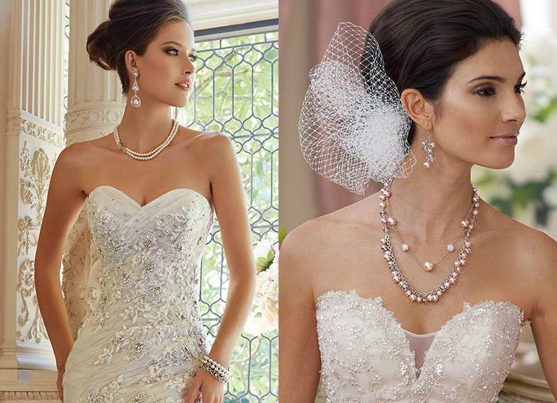 Как подобрать бижутерию к свадебному платью