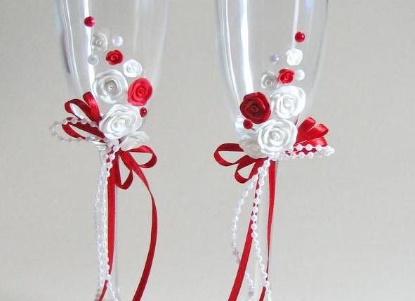 Как украсить бокалы на свадьбу своими руками: идеи и рекомендации